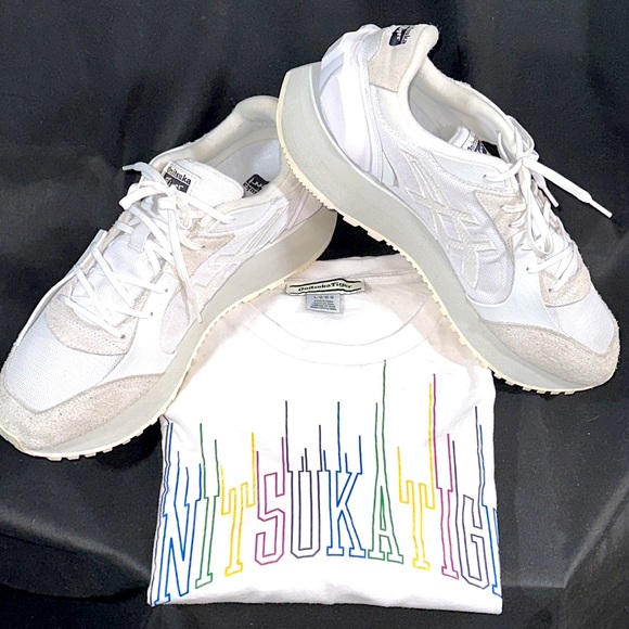 Onitsuka Tiger (Asics Luxury line). Size 11.5. Mens White/offwhite. Like New!!! - Picture 1 of 9